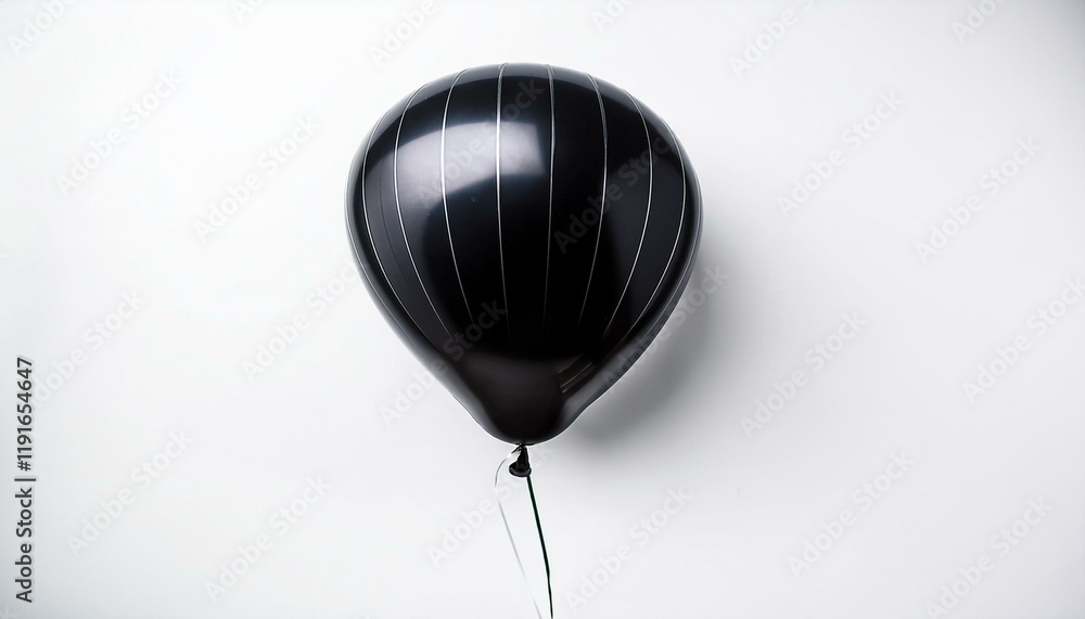 Obraz premium black balloon on white background
