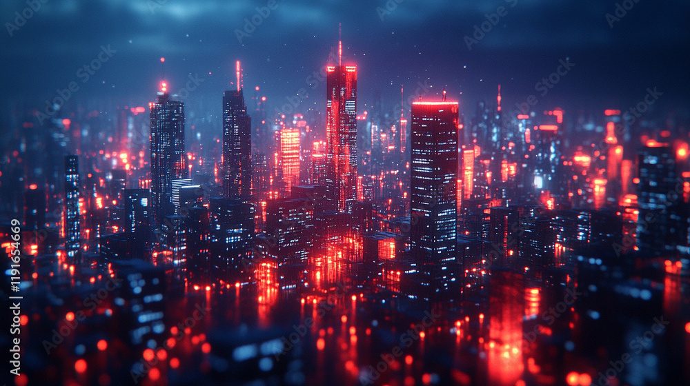 Hyperrealistic minimalistic shiny modern skyscrapers in a futuristic financial district with reflections, architectural blue background, bright light tone, graphic perspective, ideal for corporate bro Hyperrealistic minimalistic shiny modern skyscrapers in a futuristic financial district with reflections, architectural blue background, bright light tone, graphic perspective, ideal for corporate bro