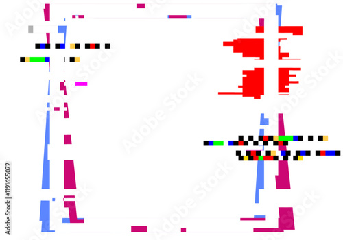 Pixel sorting effect creating an abstract digital art piece with vibrant colors and geometric shapes, evoking a sense of modern technological glitch and artistic expression