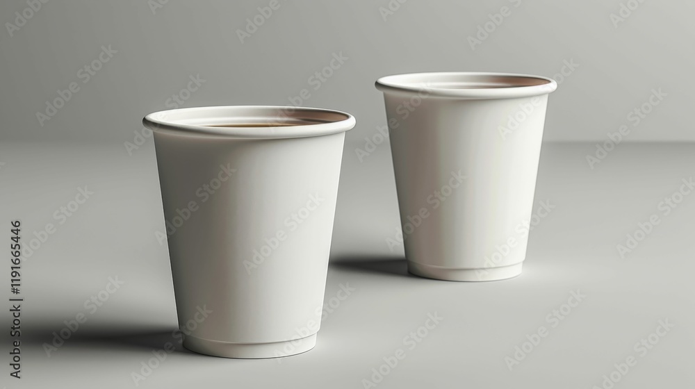 Coffee Cup Mock-Up - Two Cups Coffee Cup Mock-Up - Two Cups