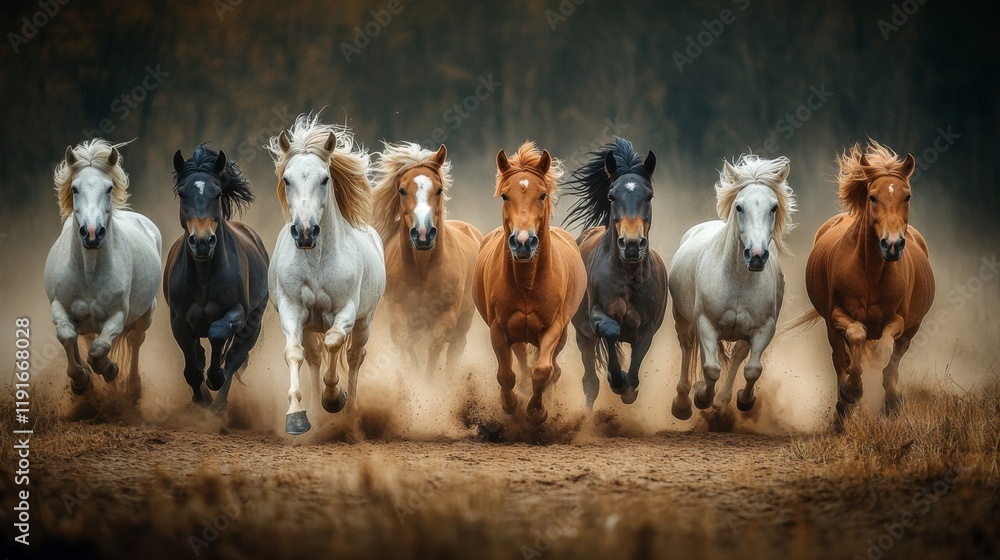 Obraz premium Wild Horses Running