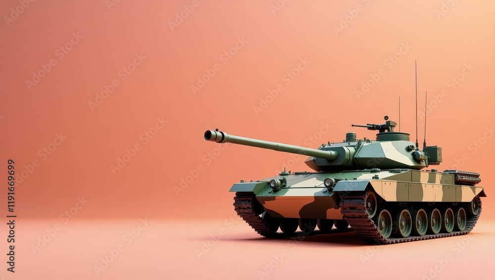 Forest green boxing ring on right. Green military tank, desert camoufl Forest green boxing ring on right. Green military tank, desert camoufl