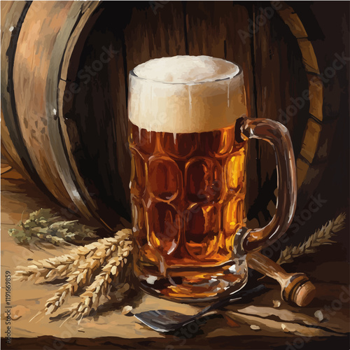 Vektorisiert aus dem Package Bier, Kloster, Comic, Coloring, Mandala, SciFi