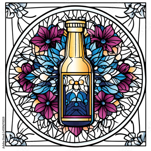 Vektorisiert aus dem Package Bier, Kloster, Comic, Coloring, Mandala, SciFi