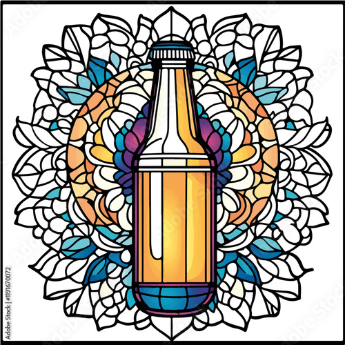 Vektorisiert aus dem Package Bier, Kloster, Comic, Coloring, Mandala, SciFi