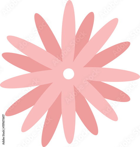 Blooming pink flower with numerous delicate petals, radiating beauty and elegance, ideal for projects centered around nature, spring themes, and floral designs