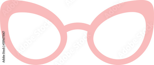Pink cat eye glasses isolated on a white background embodying fashion and style, serving as a chic accessory for vision correction while exuding elegance and modern flair