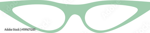 Stylish cat eye glasses with a pastel green frame add a touch of elegance and sophistication, perfect for fashion forward individuals seeking a timeless accessory