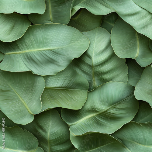 Palm tree leaves seamless texture photo