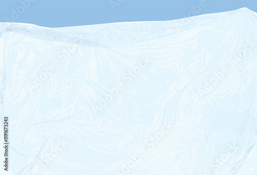 Vector texture of plastic film on blue background