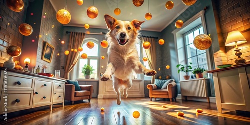 Surreal Pet Training: Vertical POV Home Video of Dog Learning Tricks with Treats - User Generated Content photo