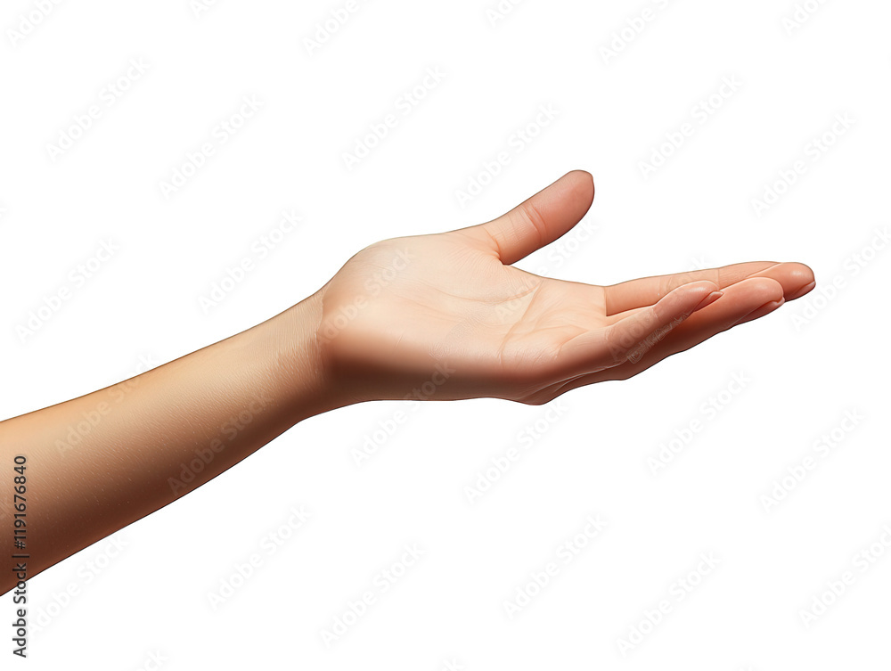 n open human hand. palm facing upwards. against a plain white background this pose suggests an invitation or readiness to receive. symbolizing openness and generosity the hand is well-defined. showcas n open human hand. palm facing upwards. against a plain white background this pose suggests an invitation or readiness to receive. symbolizing openness and generosity the hand is well-defined. showcas