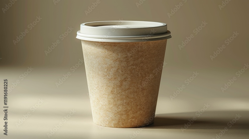 Paper cup of coffee on a light background Paper cup of coffee on a light background