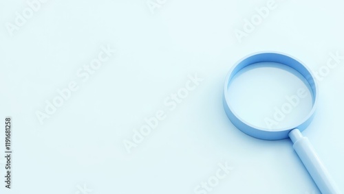 Wallpaper Mural Coral pink dumbbell on right. Blue magnifying glass on light backgroun Torontodigital.ca