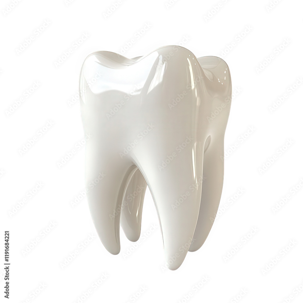 3d-rendered model of a tooth. characterized by its glossy white surface and realistic shape. emphasizing dental health and hygiene the design is simple yet effective for educational or illustrative pu 3d-rendered model of a tooth. characterized by its glossy white surface and realistic shape. emphasizing dental health and hygiene the design is simple yet effective for educational or illustrative pu
