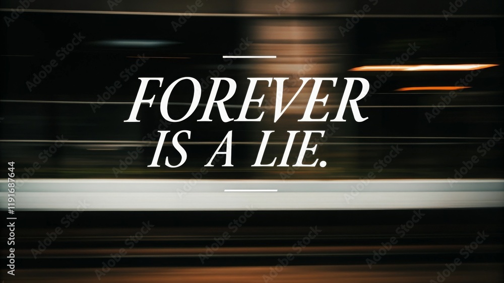 Exploring the concept of forever as a lie a philosophical reflection amidst urban lights visual art nighttime perspective