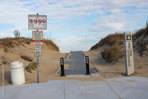 Accesible walkway to the ocean and beach in Sanbridge VA photo