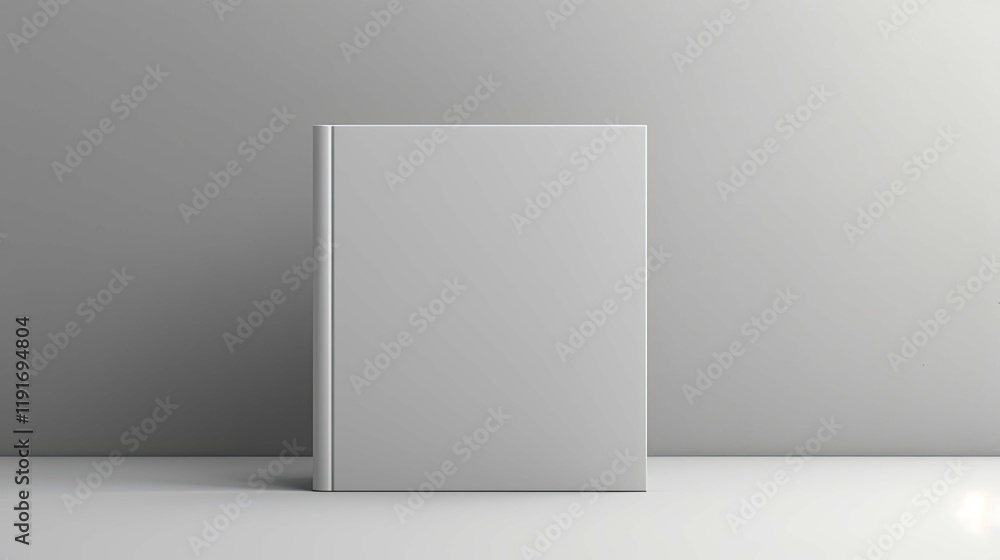 A white book is on a shelf A white book is on a shelf