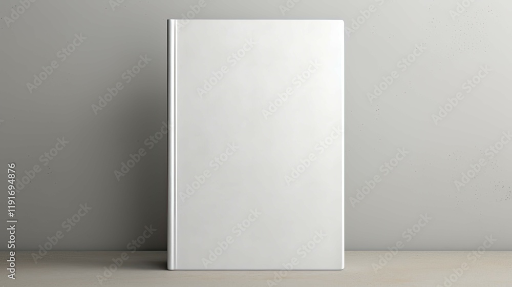 A white book with no text on the cover A white book with no text on the cover