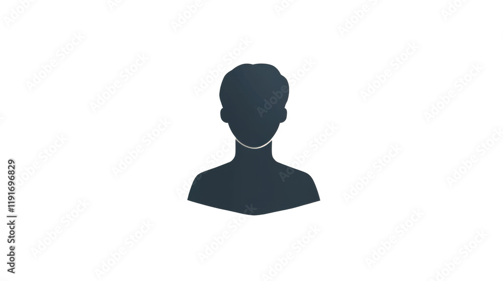 Minimalistic user profile icon transparent background Minimalistic user profile icon transparent background