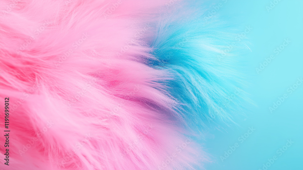 Obraz premium Soft Pink and Blue Fluffy Texture Background
