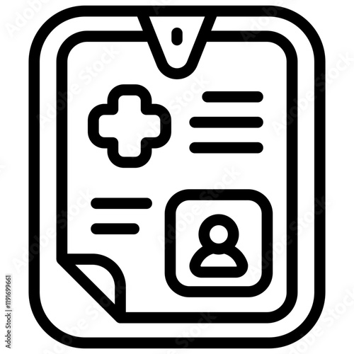 Patient Document Icon. Medical Document Icon