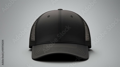 A black hat with a mesh design