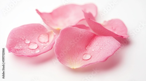Wallpaper Mural Pink rose petals with dewy drops in dreamy macro shot Torontodigital.ca