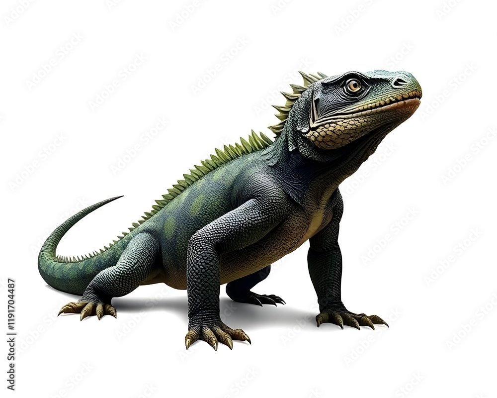 Obraz premium Komodo dragon, lizard isolated on white background