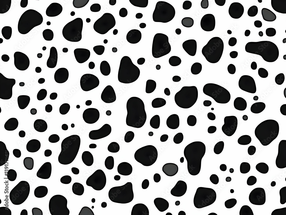 Black and Gray Irregular Spots Pattern on White Background Seamlessly Repeats Black and Gray Irregular Spots Pattern on White Background Seamlessly Repeats