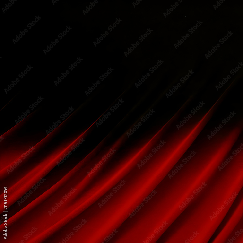 Smooth Red Fabric Drapes Elegantly Across a Dark Background with Soft Lighting Smooth Red Fabric Drapes Elegantly Across a Dark Background with Soft Lighting