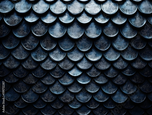 Wallpaper Mural Dark Blue Scales Form an Intricate and Textured Surface Background Torontodigital.ca