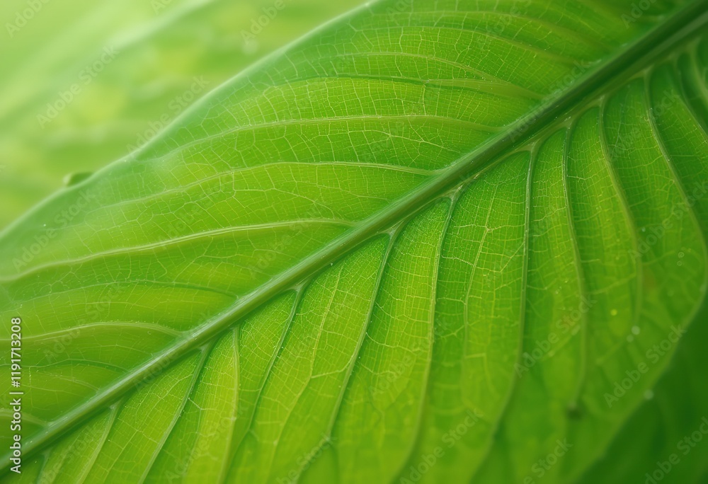 Detailed Close Up Of A Vibrant Green Leaf Detailed Close Up Of A Vibrant Green Leaf