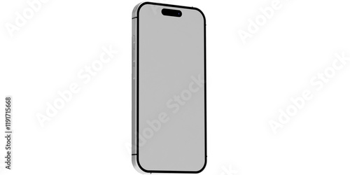 phone isolated on white screen for make mockup premium png with high resolution	