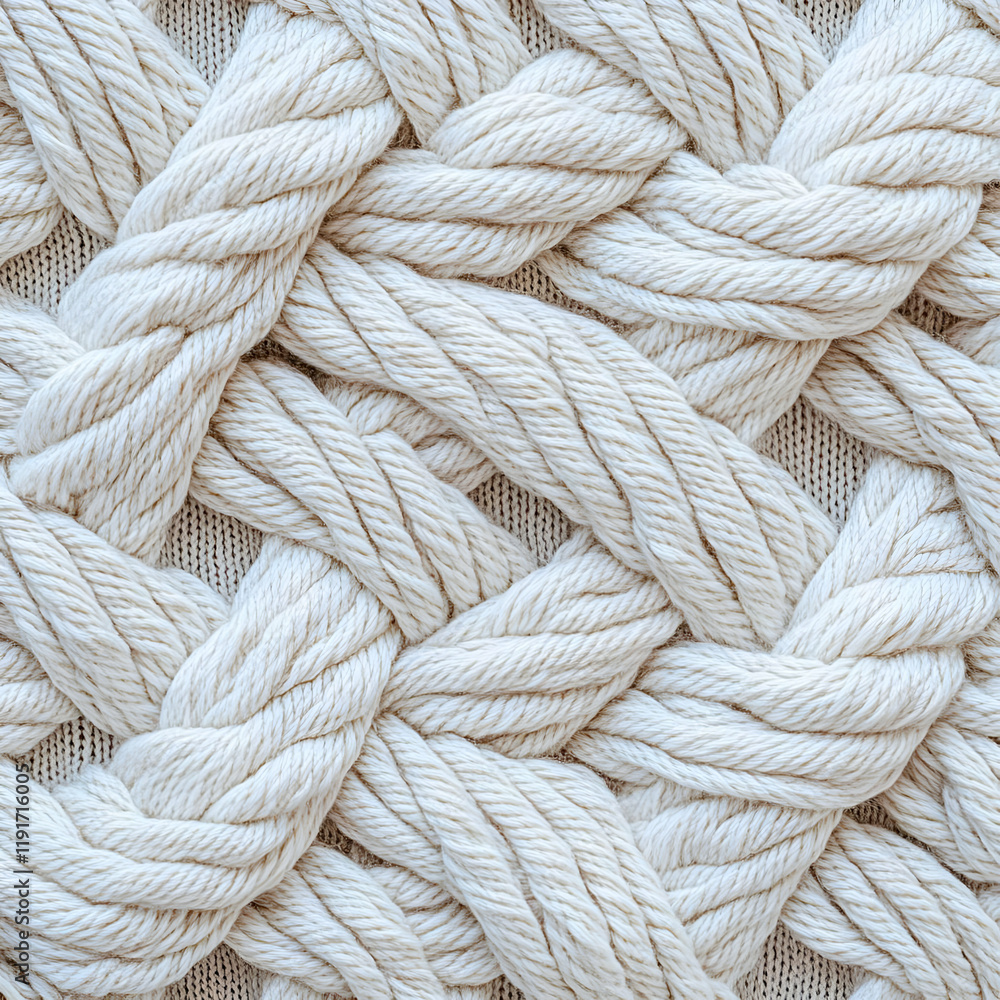 Close-up of textured knitted fabric forms a cozy, intricate pattern with thick yarn, suitable for backgrounds or design elements. Close-up of textured knitted fabric forms a cozy, intricate pattern with thick yarn, suitable for backgrounds or design elements.