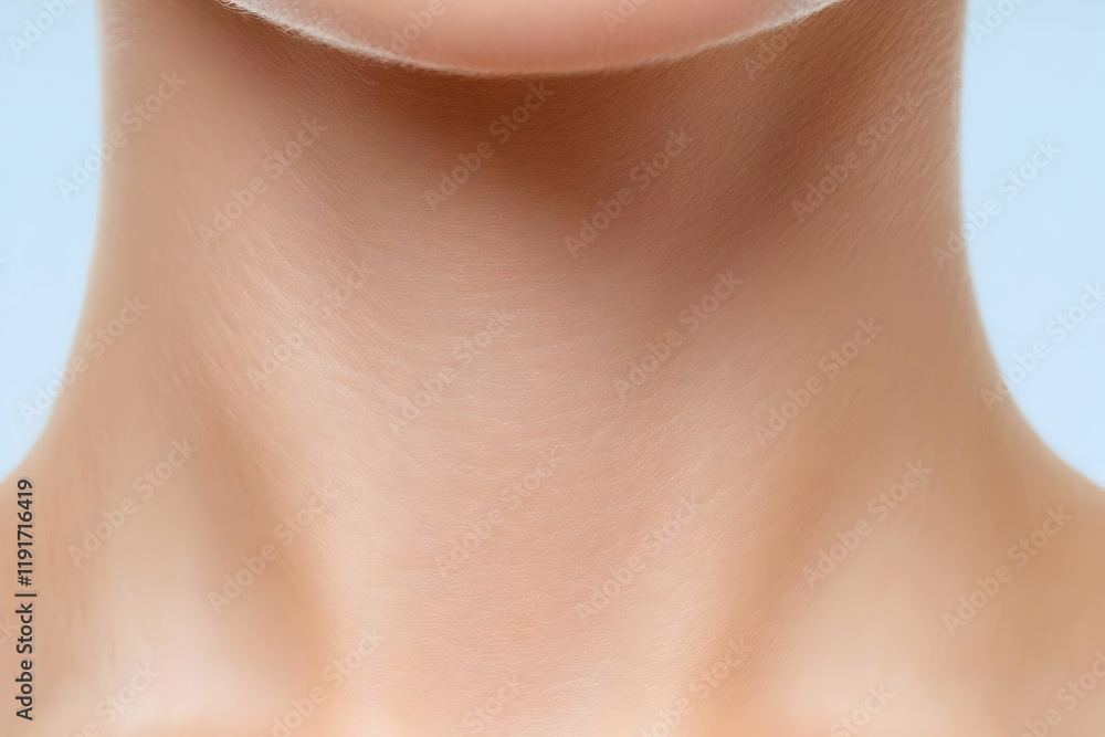 Close-up Photo of Smooth, Healthy Skin Texture on a Neck with Gentle Lighting Close-up Photo of Smooth, Healthy Skin Texture on a Neck with Gentle Lighting