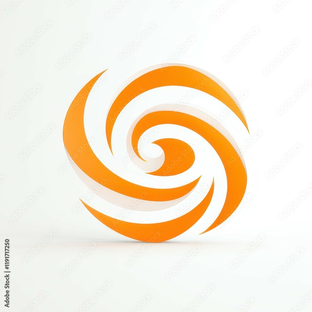 Fototapeta premium A vibrant orange billiard ball logo, perfect for capturing attention and evoking excitement in gaming spaces.