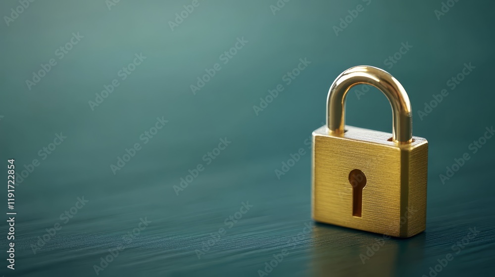 Golden padlock on blue, symbolizing security, privacy, and data protection in a digital world Golden padlock on blue, symbolizing security, privacy, and data protection in a digital world