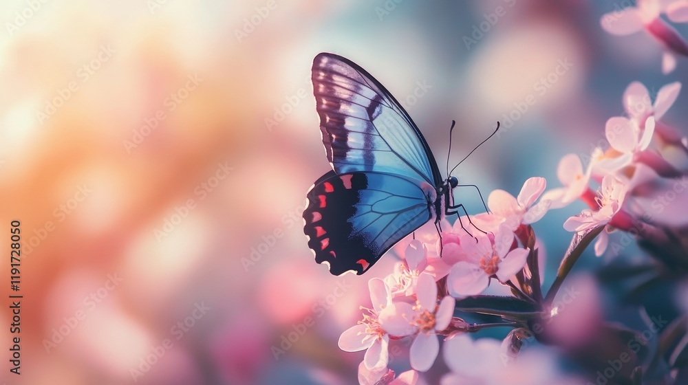 Butterfly on spring flower Butterfly on spring flower
