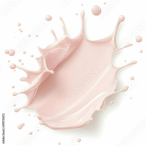 Pink Liquid Splash Splashes Dynamically on White with Elegance