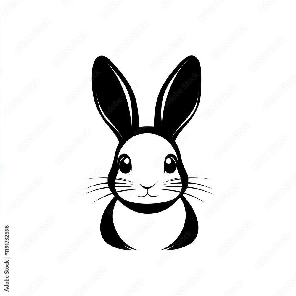 Cute bunny rabbit portrait, isolated white background, pet, Easter Cute bunny rabbit portrait, isolated white background, pet, Easter