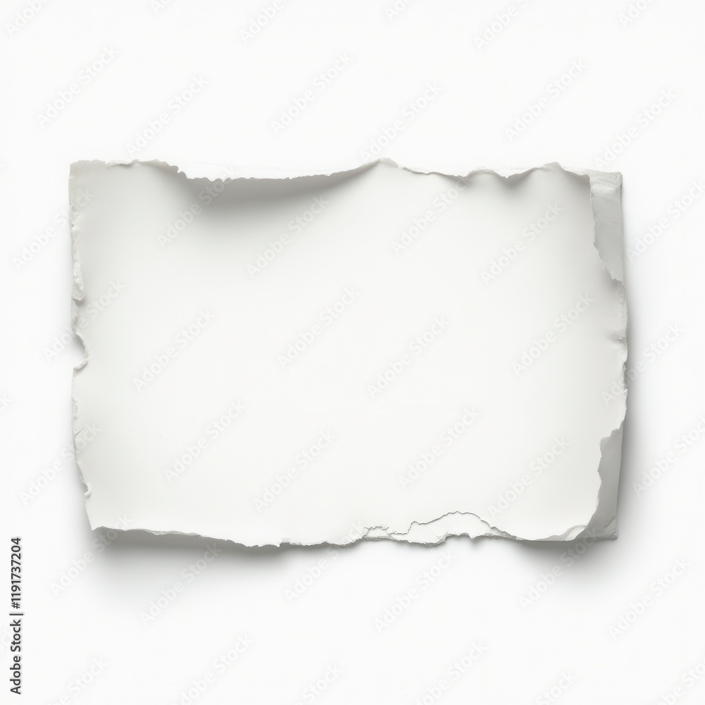 Ripped Torn Paper Edges Isolated On White Background Ripped Torn Paper Edges Isolated On White Background