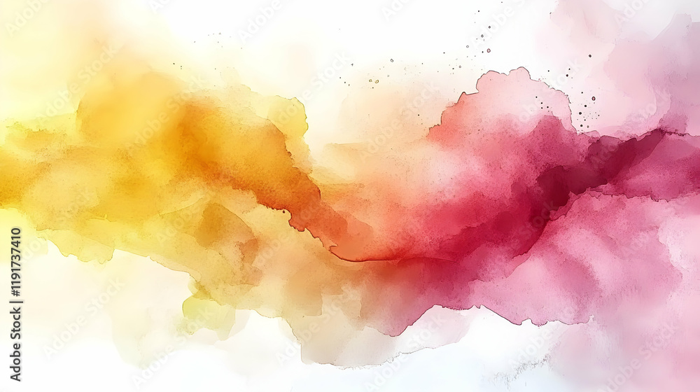Abstract Watercolor Background with Yellow Pink and Red Hues Abstract Watercolor Background with Yellow Pink and Red Hues