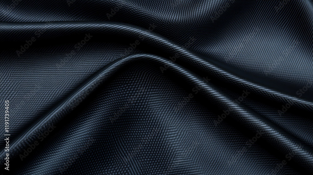 Fototapeta premium Black fabric texture, luxurious material for fashion, upholstery, and design inspiration