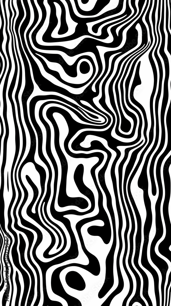 Abstract Black and White Wavy Lines Pattern forms a Seamless and Stylish Background Design. Abstract Black and White Wavy Lines Pattern forms a Seamless and Stylish Background Design.