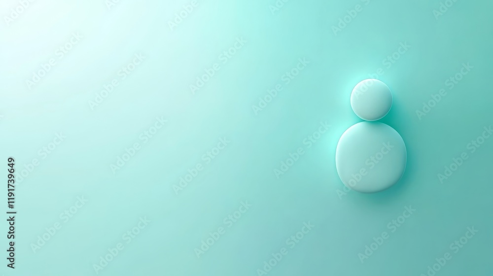 Two pristine white spheres on a tranquil blue backdrop, minimalist design for modern visuals Two pristine white spheres on a tranquil blue backdrop, minimalist design for modern visuals