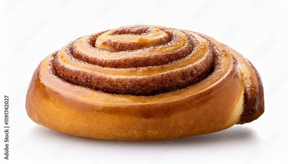 Fototapeta premium cinnamon roll isolated on transparent or white background
