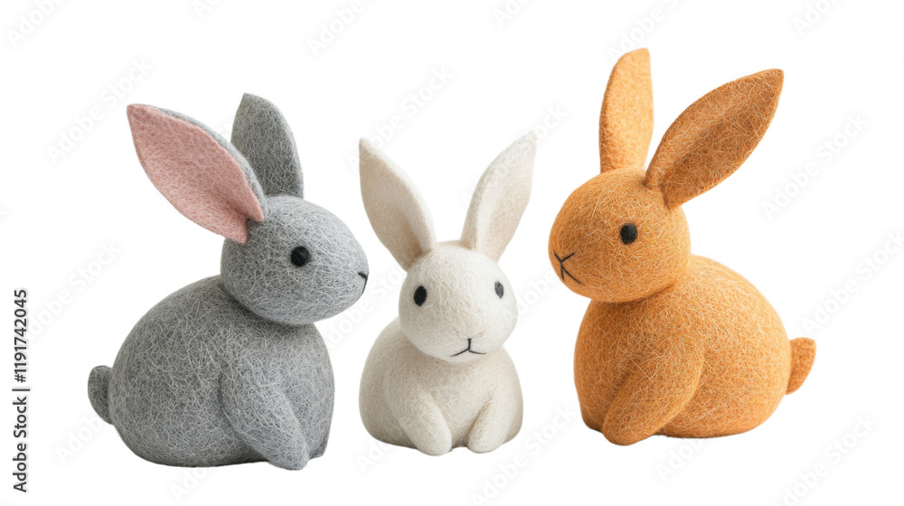 Fototapeta premium Plush bunny transparent background