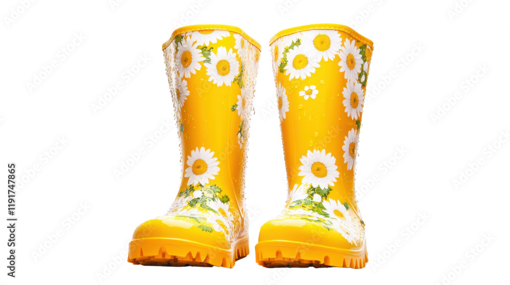 Colorful rubber boots transparent background Colorful rubber boots transparent background