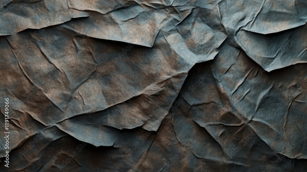 Dark, Textured Crumpled Metal Surface Background Dark, Textured Crumpled Metal Surface Background